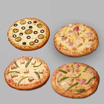 Set of 4 Double Topping Pizza